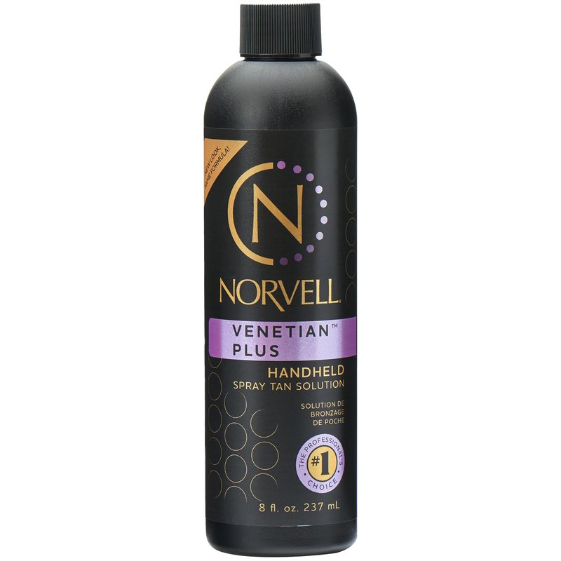 Norvell Premium Spray Tan Solution Venetian Plus 8 fl oz – Professional Sunless Tanning Formula for Deep Natural Bronze Glow, Streak-Free, Fast-Drying, Long-Lasting Color