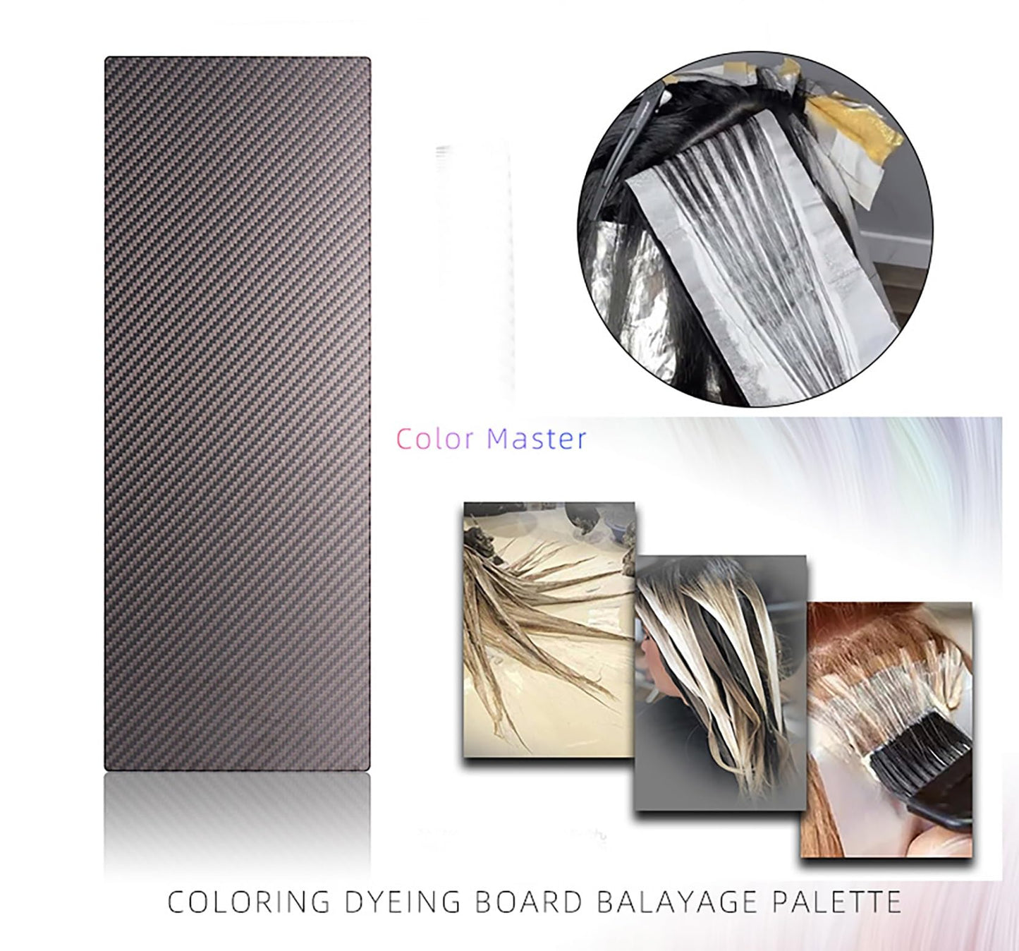 LingXuanGe Balayage Board Matte Board is a Hair Coloring Tool for Professional Salons and Hairdressers - Hair Coloring Board Coloring Dyeing Board(Matte Black J)