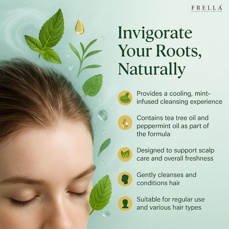Mint Shampoo and Conditioner Set - Tea Tree & Peppermint Oils for Healthy Hair