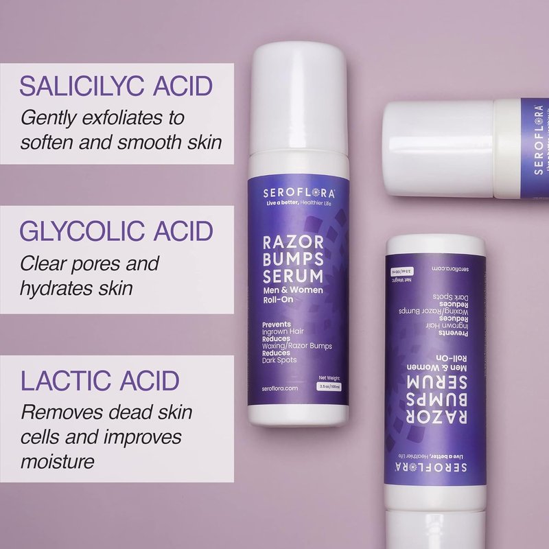 Butt Acne Cream & Razor Bump Serum | Reduces Ingrown Hairs, Bumps & Redness - Post-Shave Skin Comfort Bundle