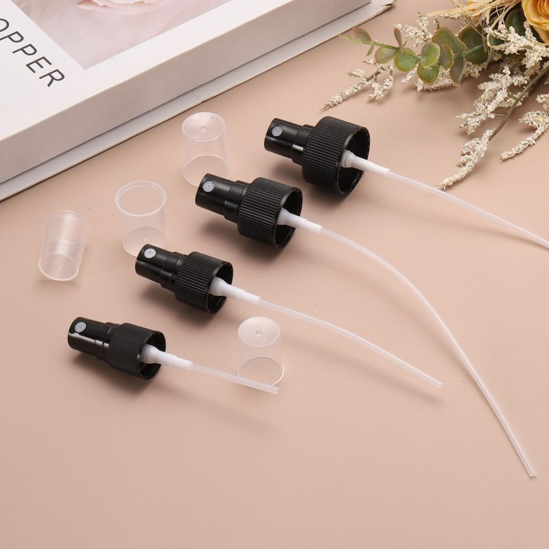 uxcell 50 Pcs Black Spray Top, 28/410 Fine Mist Sprayer Reusable Replacement Spray Bottle Pump Plastic Top for Cosmetic Perfume and Body Sprays Bottle