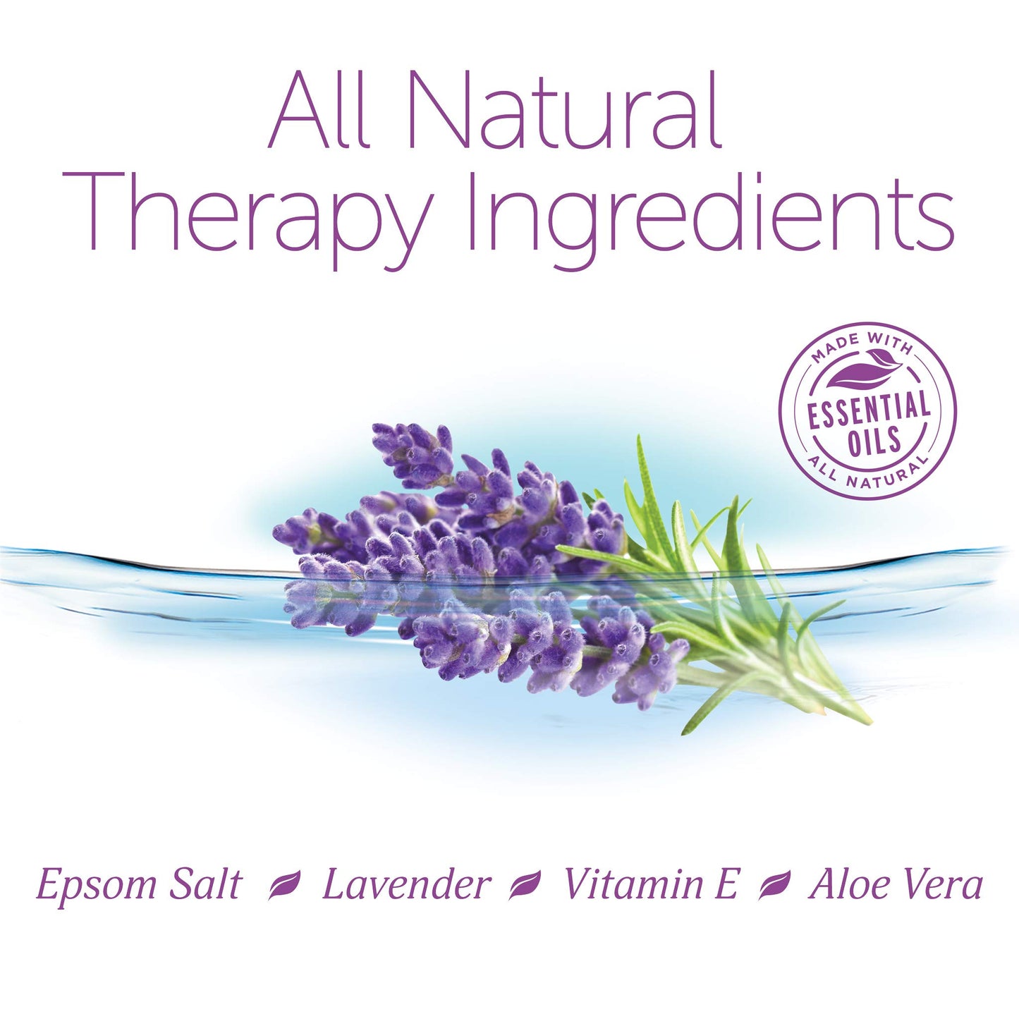 Epsoak Epsom Salt 5 lb. Magnesium Sulfate USP. (Qty. 1 x 5lb. Bag), Lavender Sleep Formula, Resealable Epsom Salt Bag, Made in The USA, Cruelty-Free Certified