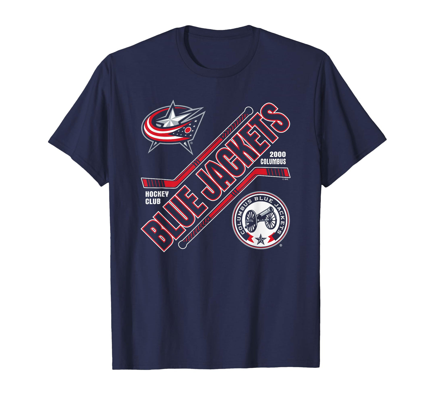Columbus Blue Jackets Force Navy Officially Licensed T-Shirt