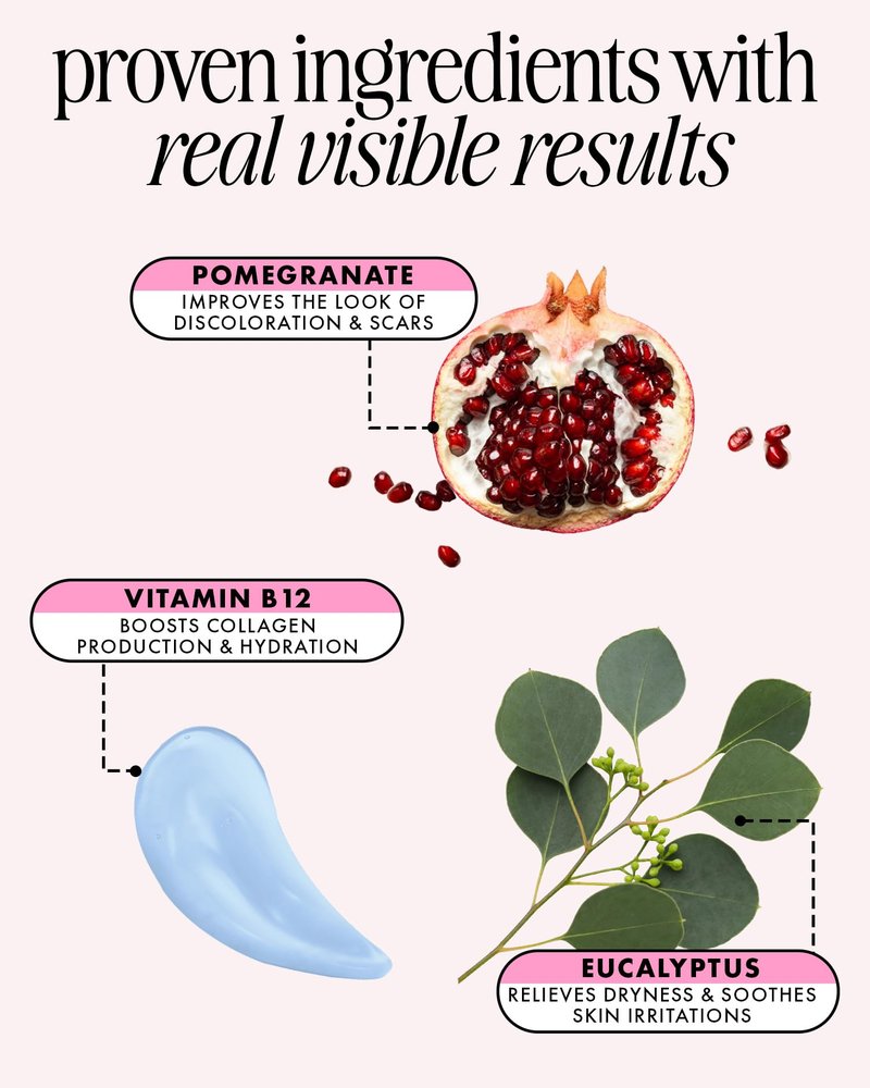 Truly Beauty Jelly Booster Pigment Body Potion | Dark Spot & Discoloration Treatment for Body | Pomegranate Extract & Vitamin B12 | Hydrates, Smooths & Helps Fade Acne Scars for Even Skin (3.1 fl oz)