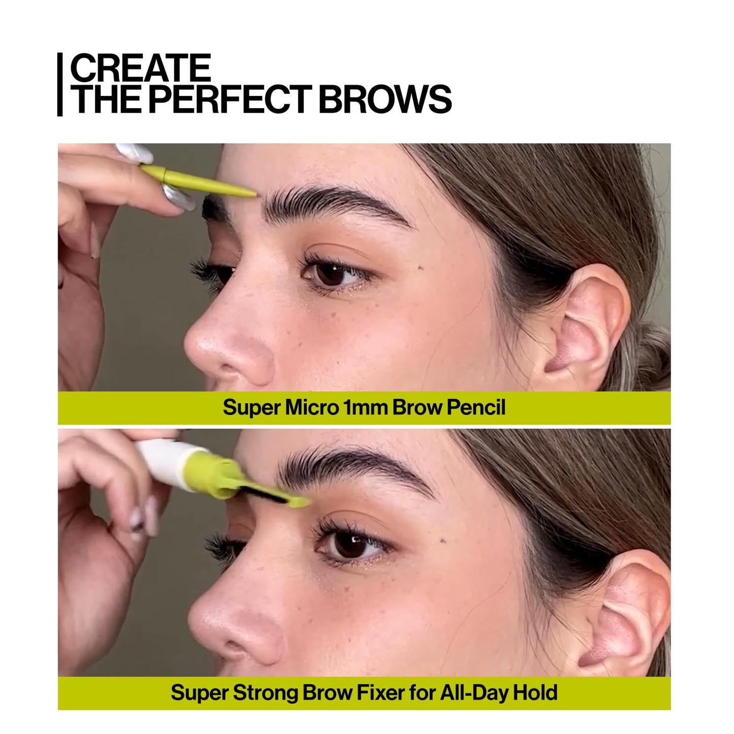 Unleashia Shaper Defining Eyebrow Fixer & Pencil No1. Oatmeal Brown - Super Slim 1mm Eyebrow Pencil