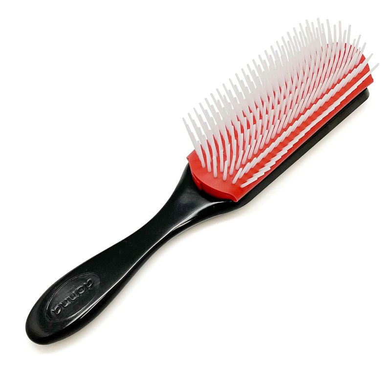 Medium Styling Brush for Textured & Natural Hair - Flexible Bristles for Easy Detangling & Curl Definition | Smooth Grip Handle