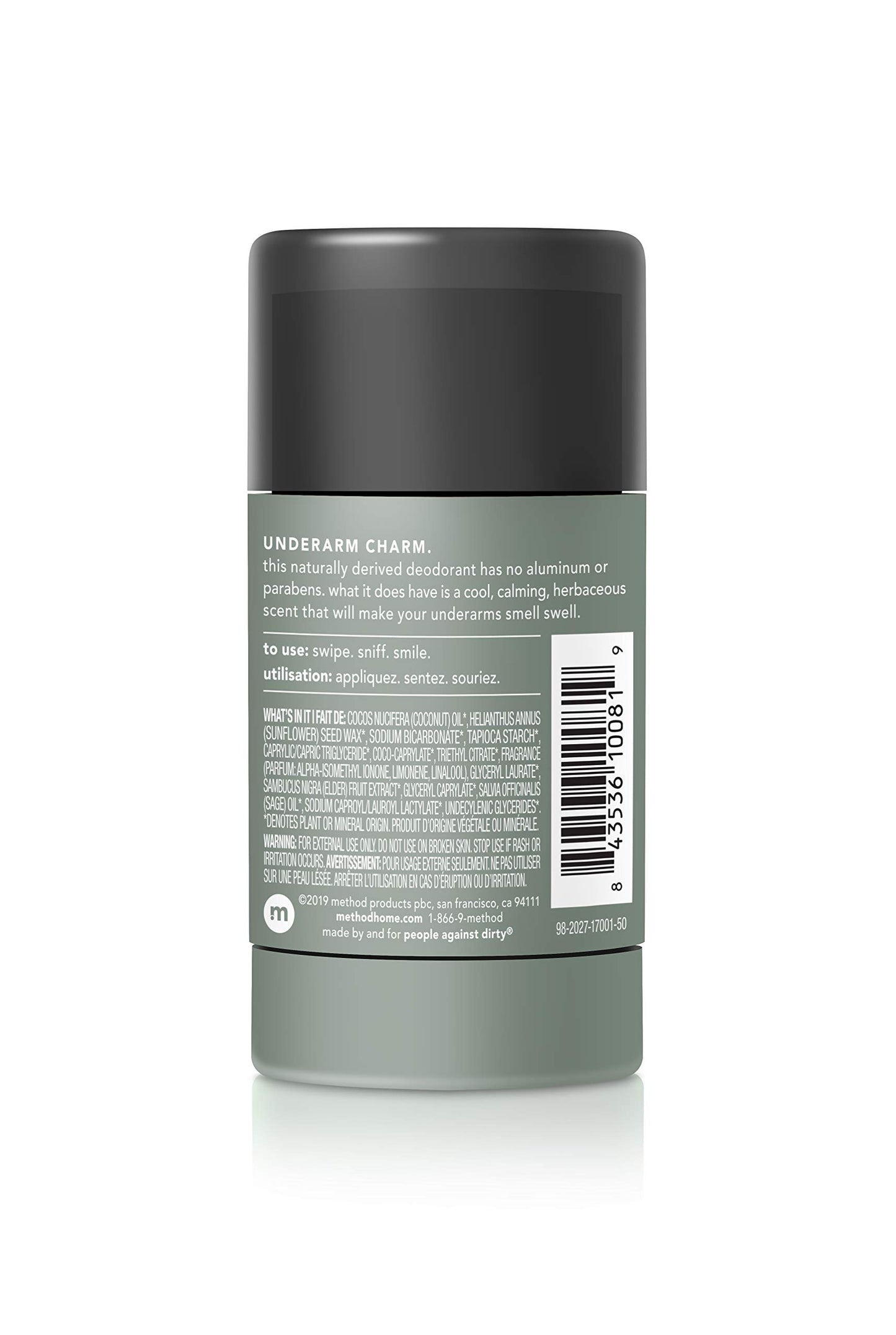 Method Mens Aluminum-Free Deodorant, Juniper & Sage, 2.65 Ounce (Pack of 6)