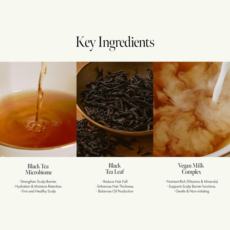 Vegan Hair Mask - Nourishing Black Tea Treatment for Scalp Health | Strengthens Barrier, Paraben & Silicone Free (5.07 fl. oz)