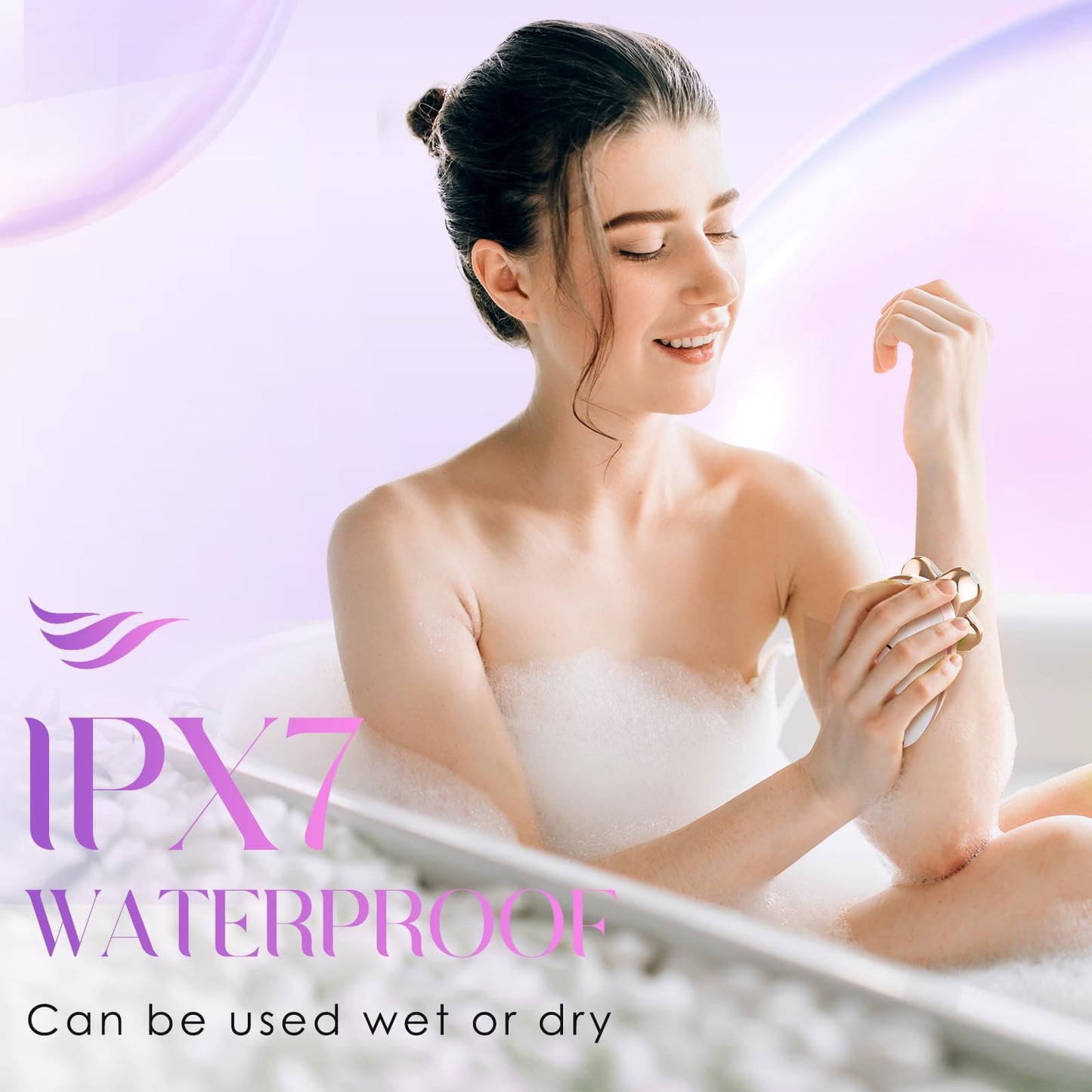 Electric Razors for Women, 5-in-1 Multi-Function Body Shavers for Women Legs, Cordless Ideal Travel Trimmer - Waterproof Wet/Dry Hair Remover Kit, Rechargeable, Gold