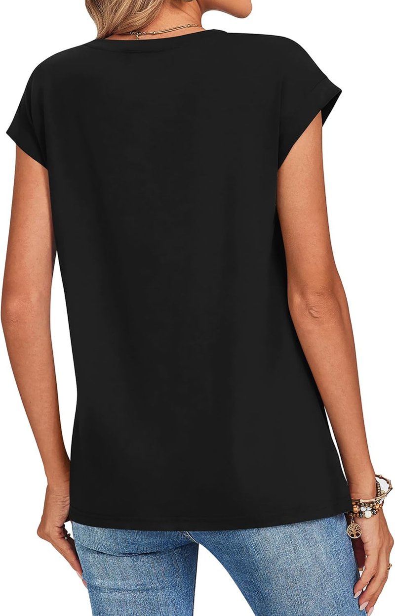 Casual Cap Sleeve T-Shirts for Women - Trendy Spring Fashion Tops | Dressy Summer Outfits
