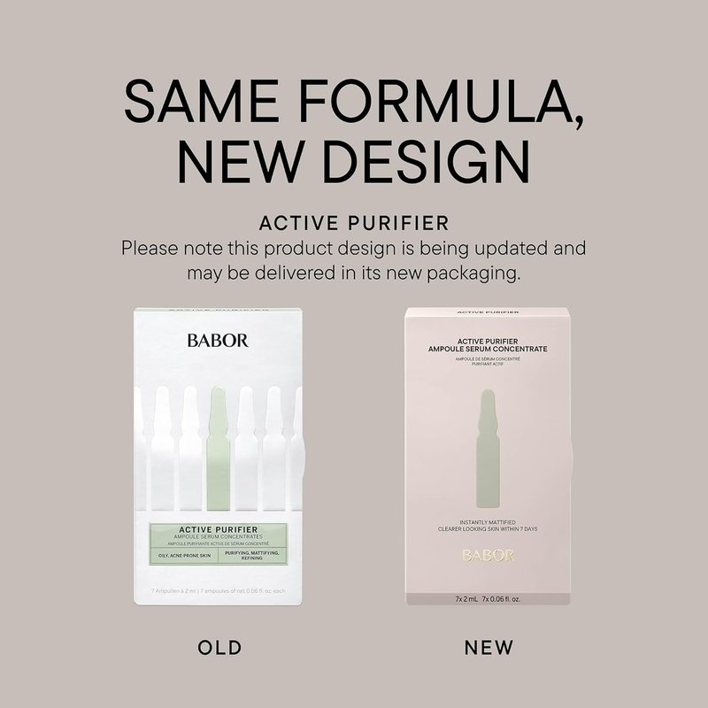 Babor Active Purifier Ampoule Concentrates - Tea Tree Oil for Refined, Revitalized Skin | Clean & Vegan, 7-Day Results