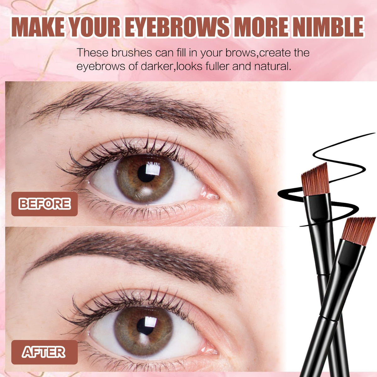 AUHOKY 250Pcs Disposable Eyebrow Brush Set,100 Angled/Round Eyebrow Brushes, 100 Lip Brushes, 50 Double-end Eyeshadow Brushes, Cosmetic brushes Makeup Applicators Accessories Kit for Women Face Beauty