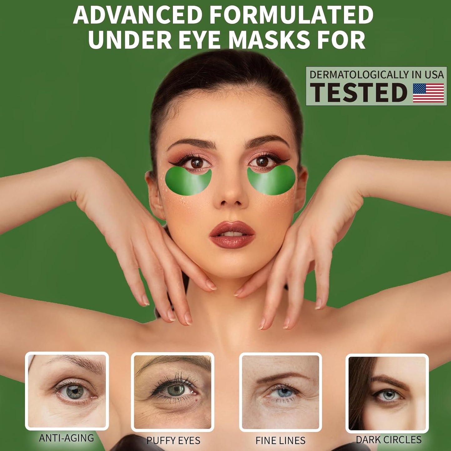 Under Eye Patches 70PCS, 24K Gold Eye Patches for Puffy Eyes Treatment, Under Eye Masks for Dark Circles and Puffiness, Non-Irritating Eye Mask Skincare, Eyes Bags Treatment, Eye Gel Pads