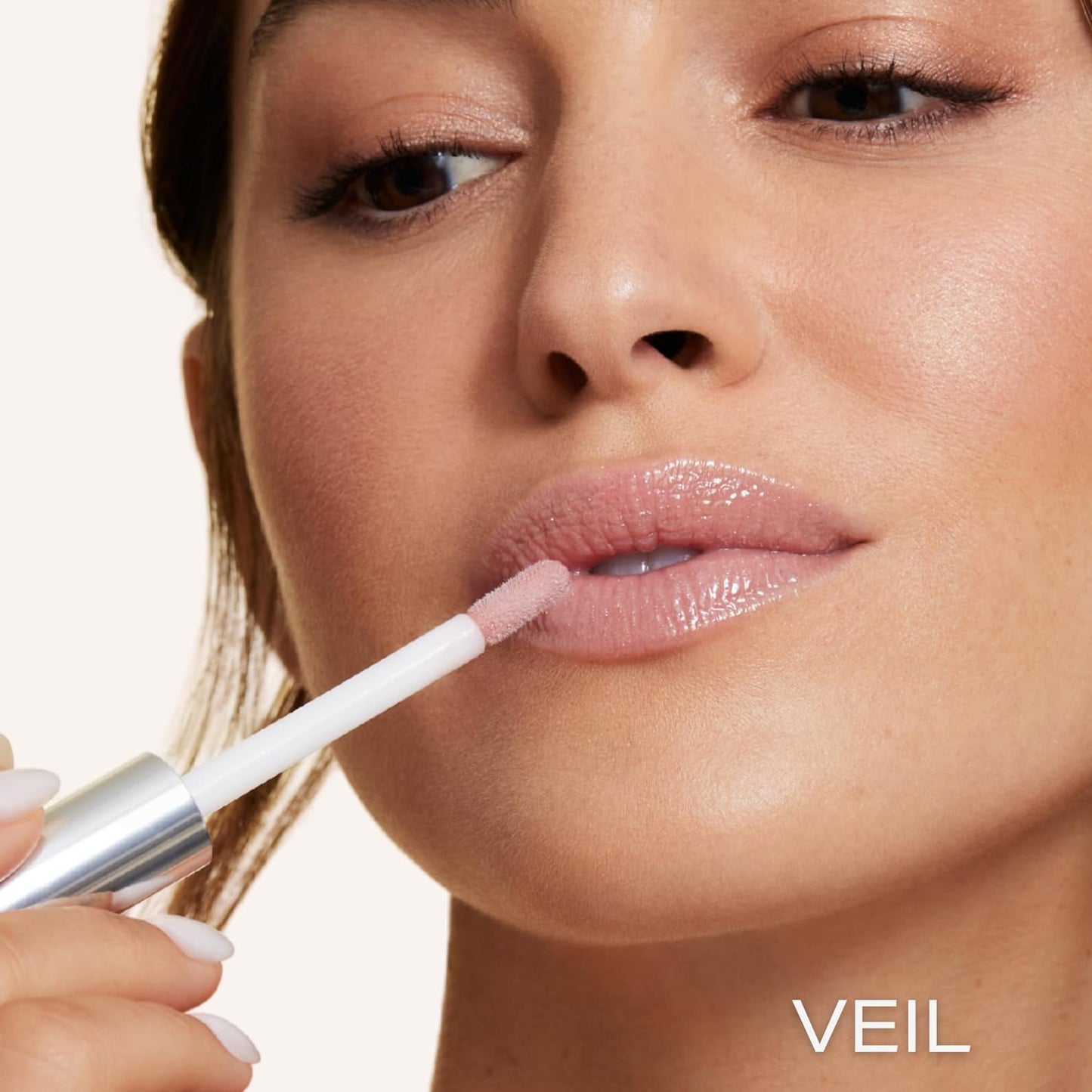 Spin-On Lip Gloss | Hydrating Hyaluronic Acid & Shea Butter for No Fine Lines - Vegan, Cruelty-Free, Veil
