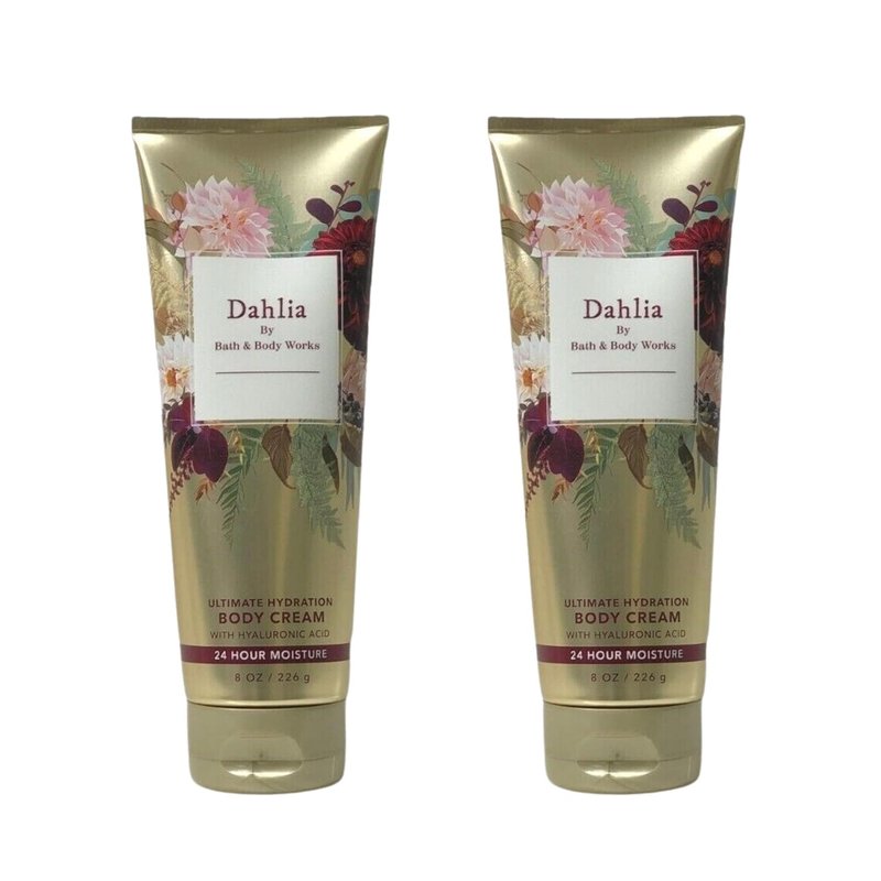 Dahlia Body Cream Gift Set - 2 x 8 oz Moisturizing Creams for Soft Skin | Multicolor