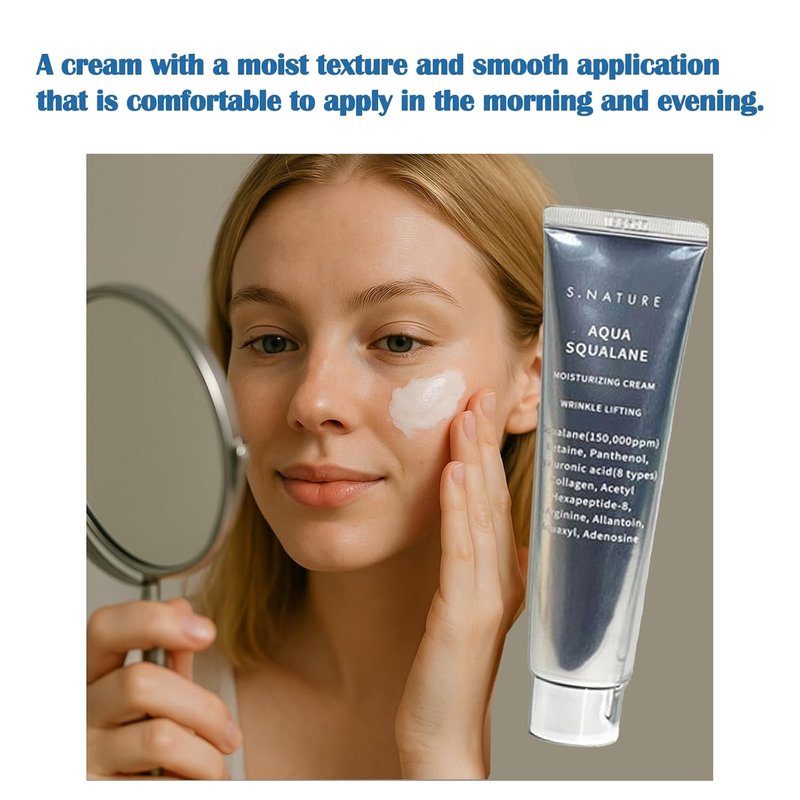 Deep Hydration Skin Care Cream - Aqua Squalane Moisturizer | 60ml + 30ml Set