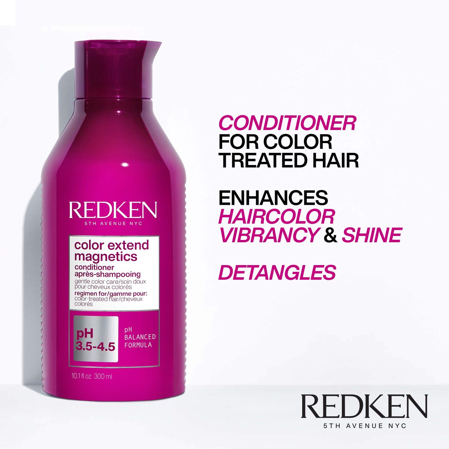 Redken Color Extend Magnetics Shampoo and Conditioner For Color-Treated Hair | Gently Cleanses & Protects Color | With Amino Acid | Sulfate Free Shampoo