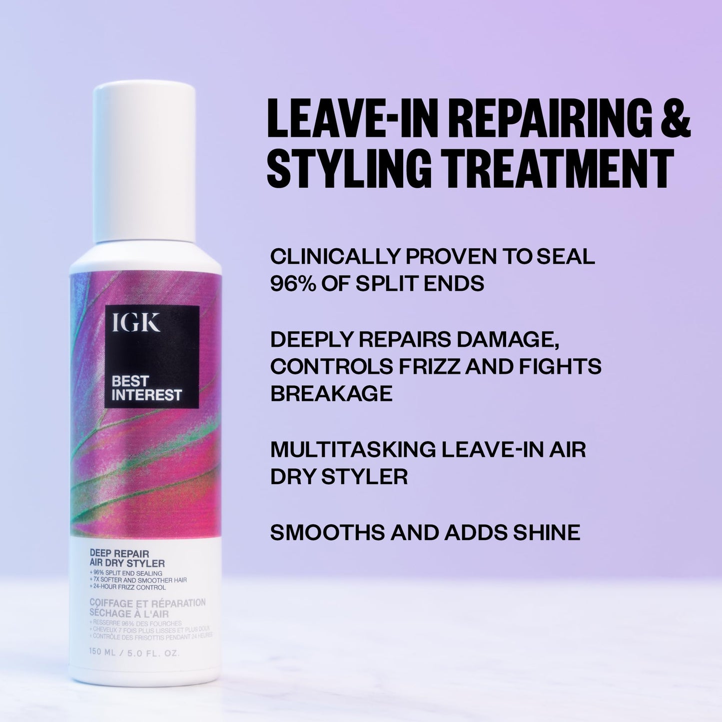 IGK Best Interest Deep Repair Air Dry Styler 150 ml / 5 oz
