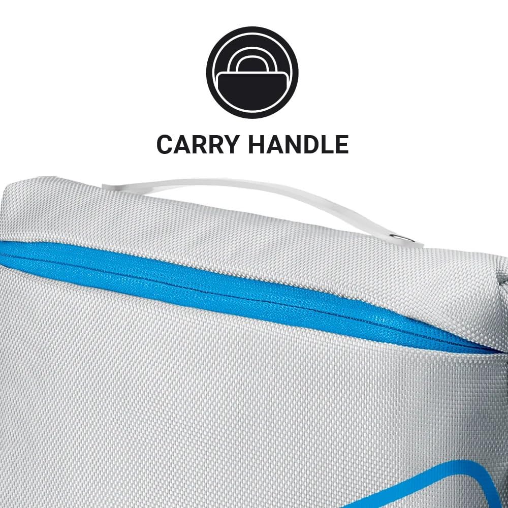 Go Travel Wash Bag, Silver and Green, 2 organiser pockets, 11.42 x 7.48 x 3 inches, Wipe Clean lining and carry handle