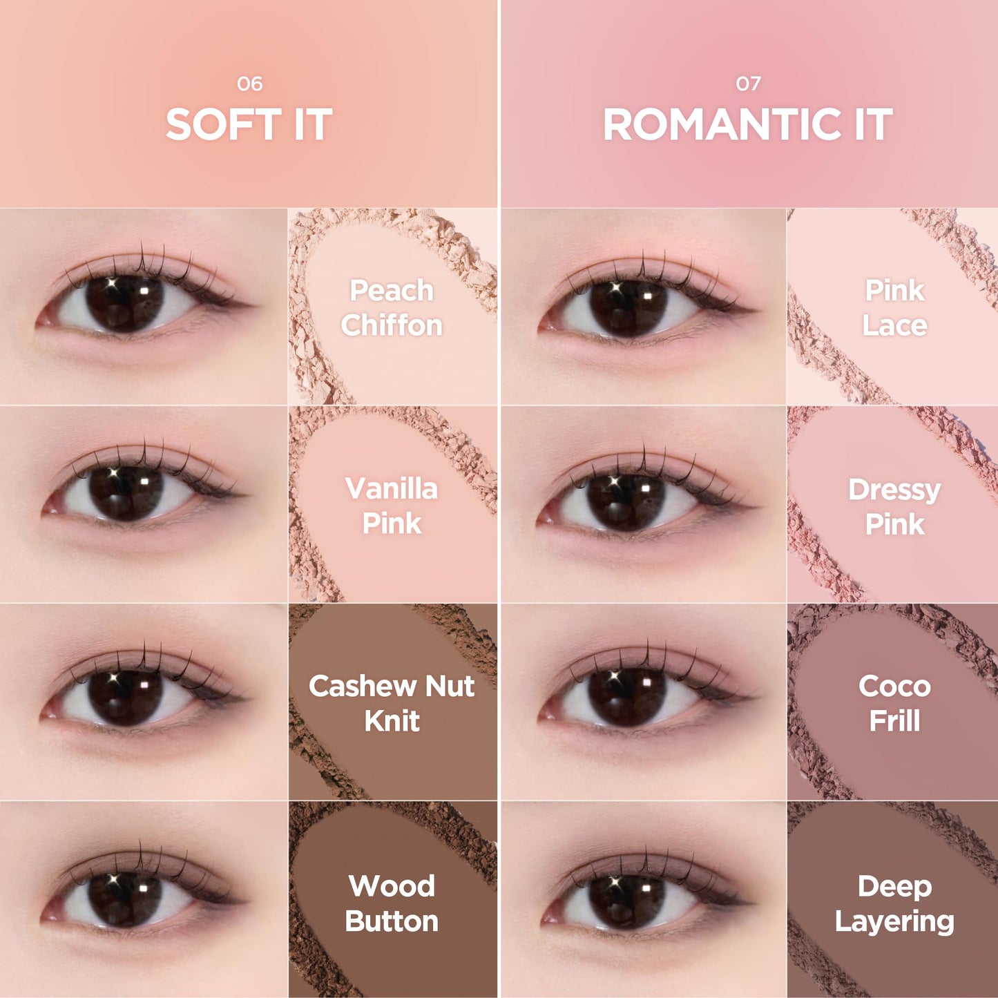 lilybyred Mood It Palette | 4-Shade Korean Eyeshadow Palette, Pre-Matched Personal Tone, Soft Blending, Buildable Coverage, Matte & Shimmer Finish, Daily Wear, Compact Size, 0.10 oz. (04 Attention It)