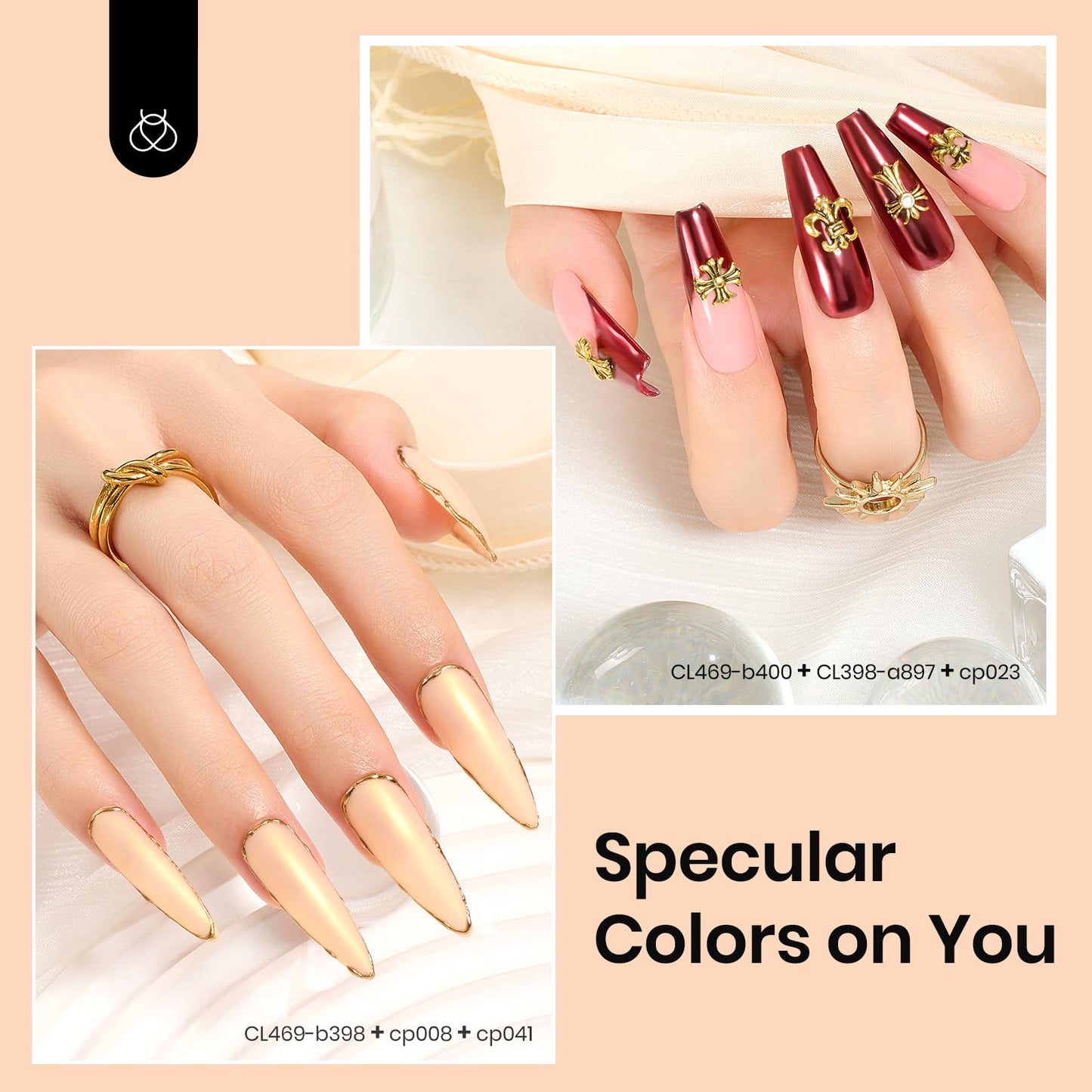 Beetles 24Pcs Chrome Nail Powder Kit Metallic Pearl Gold Silver White