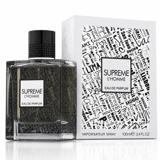 Fragrance World Supreme L'homme Eau De Parfum Spray for Men, 3.4 Ounce