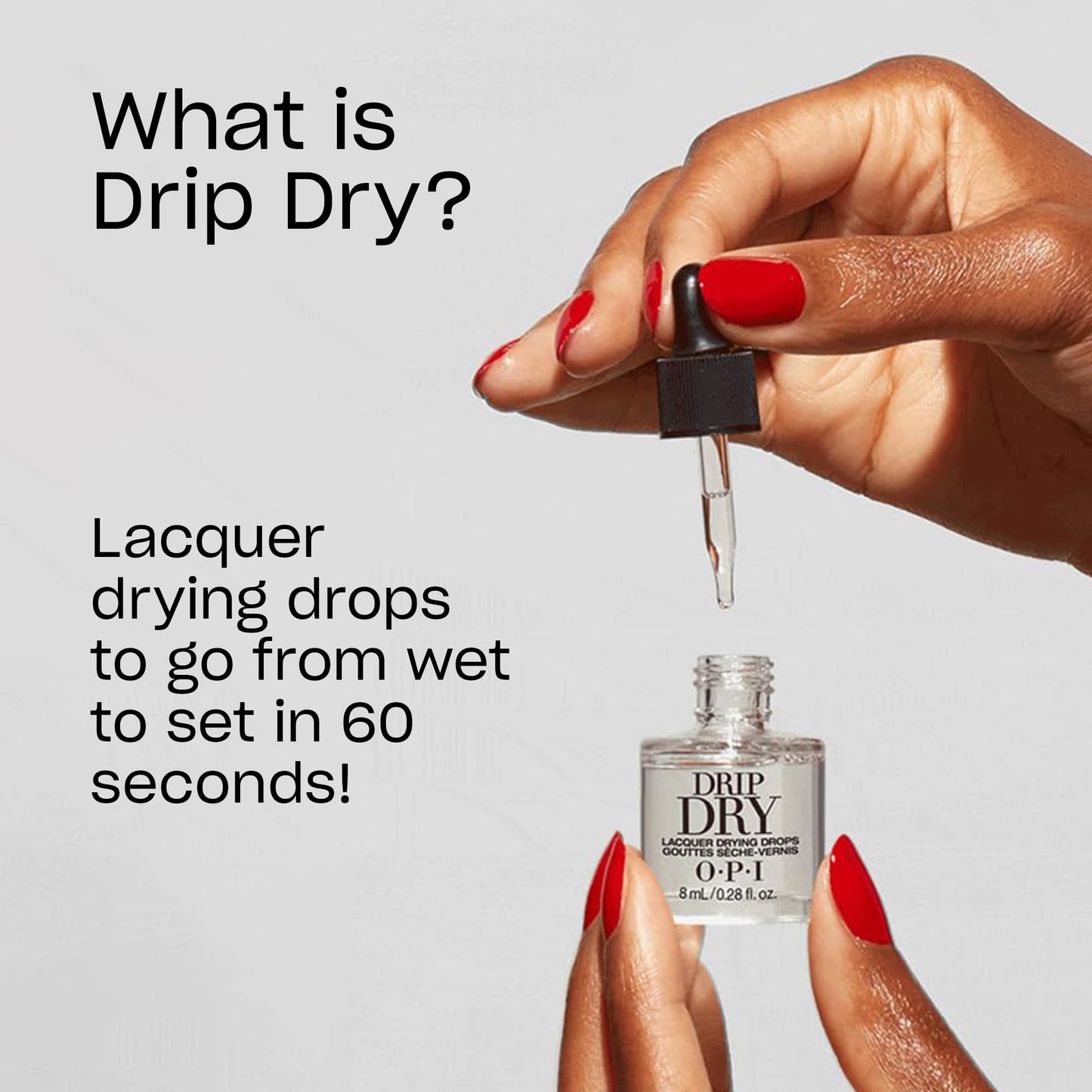 OPI Drip Dry Polish Drying Drops | Nail Polish Quick Drying Drops | Speeds Up Manicure Drying Time | 0.91 fl oz