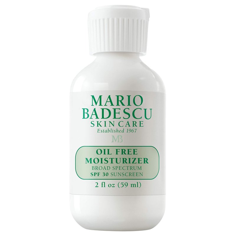 Mario Badescu Oil Free Moisturizer with Broad Spectrum SPF 30 Face Sunscreen for Combination, Oily & Sensitive Skin, Lightweight and Non-Greasy Formula with Green Tea & Aloe Vera, 2 Fl Oz
