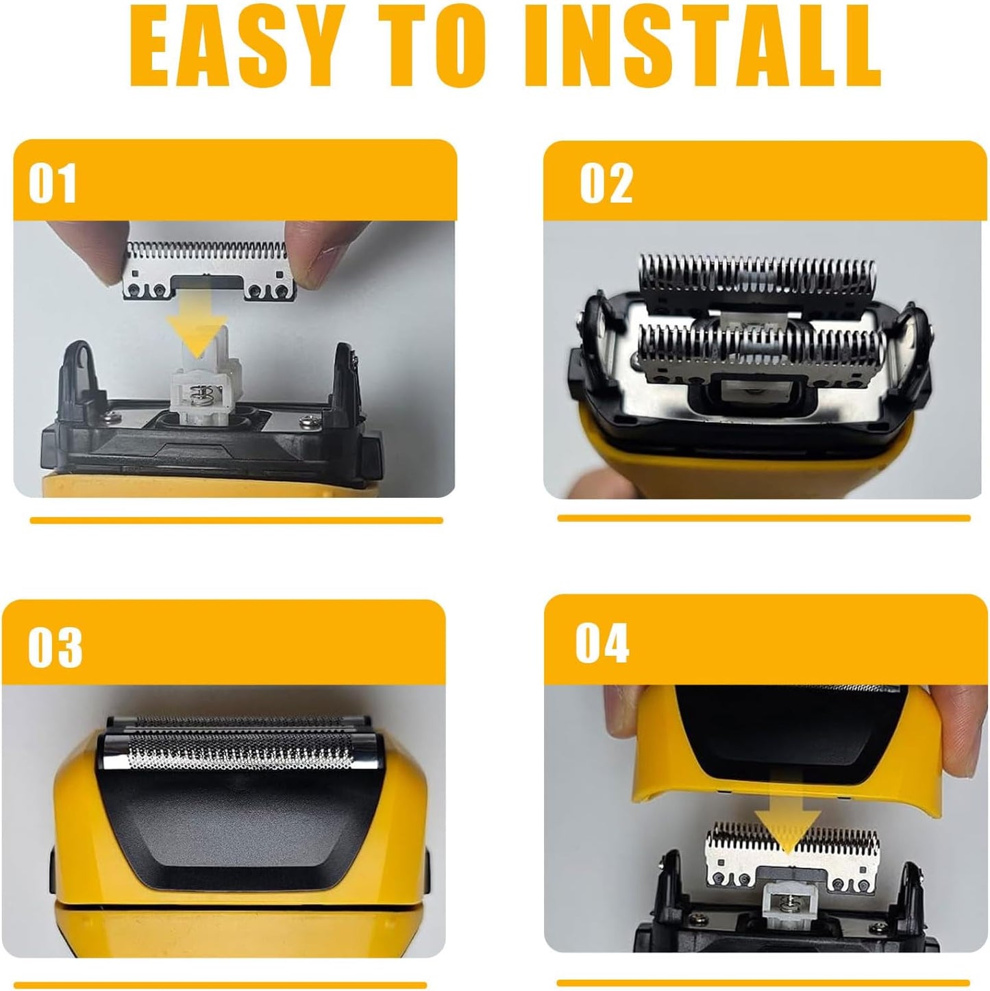 Replacement Foils & Cutters for Wahl 7061 Shaver - 2 Pack Compatible with Model 7045-100