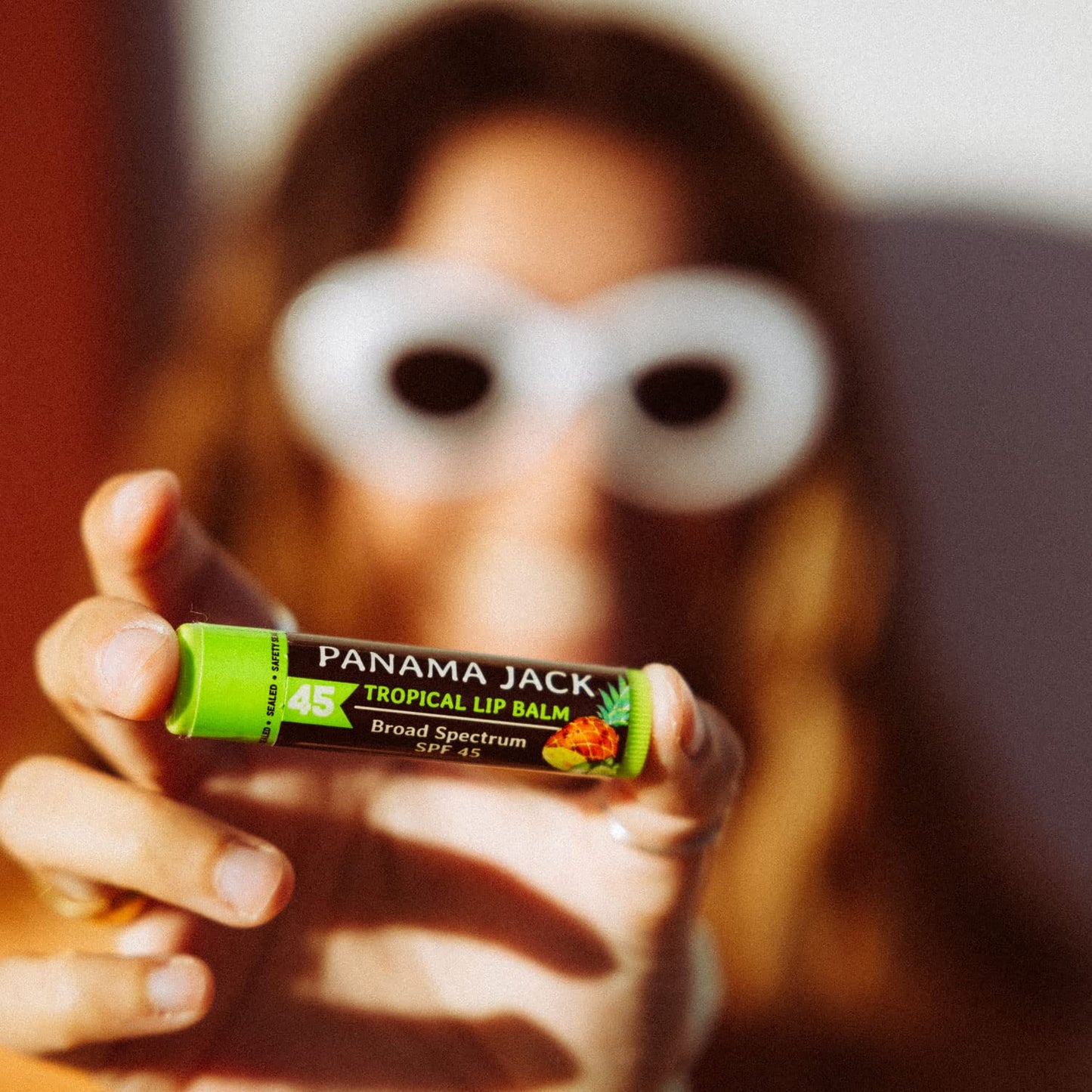 Panama Jack Sunscreen Lip Balm - SPF 45 Broad Spectrum UVA-UVB Protection | Soothes Dry, Chapped Lips, Tropical, 2-Pack