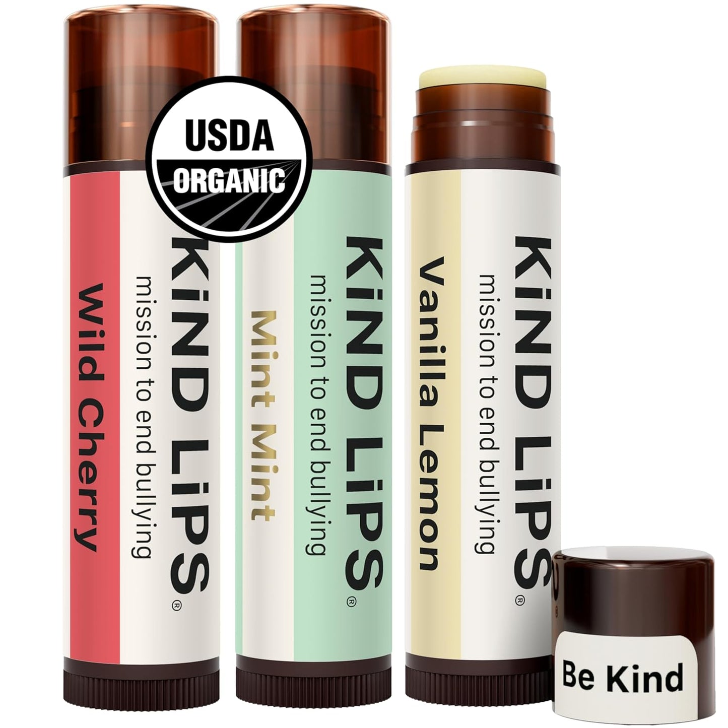 Natural Beeswax Lip Balm Variety Pack | Moisturizing Care for Dry Lips - 3 Pack Gift Set