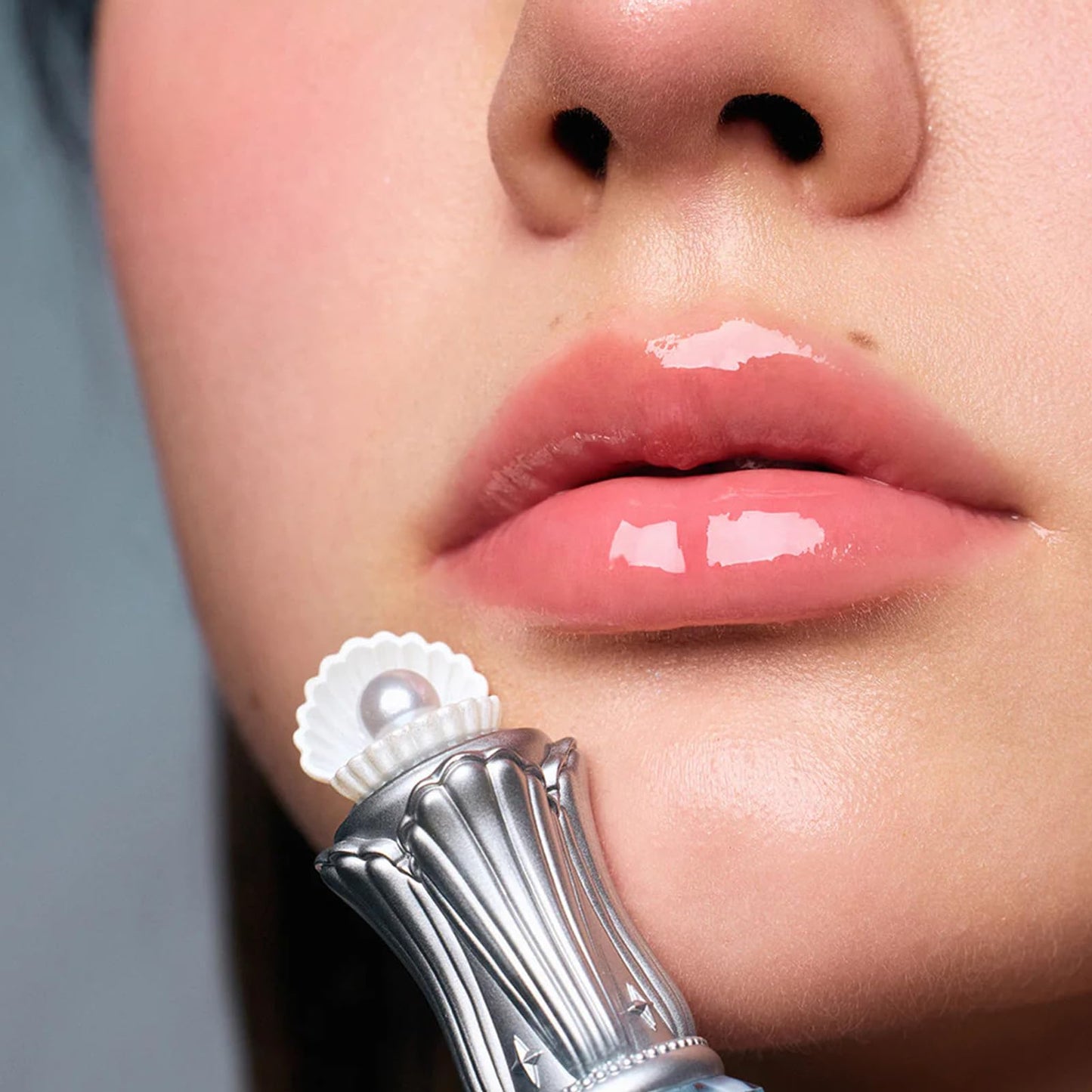 Flower Knows Shell's Jewel Nourishing Lip Glaze, Light Baby Pink