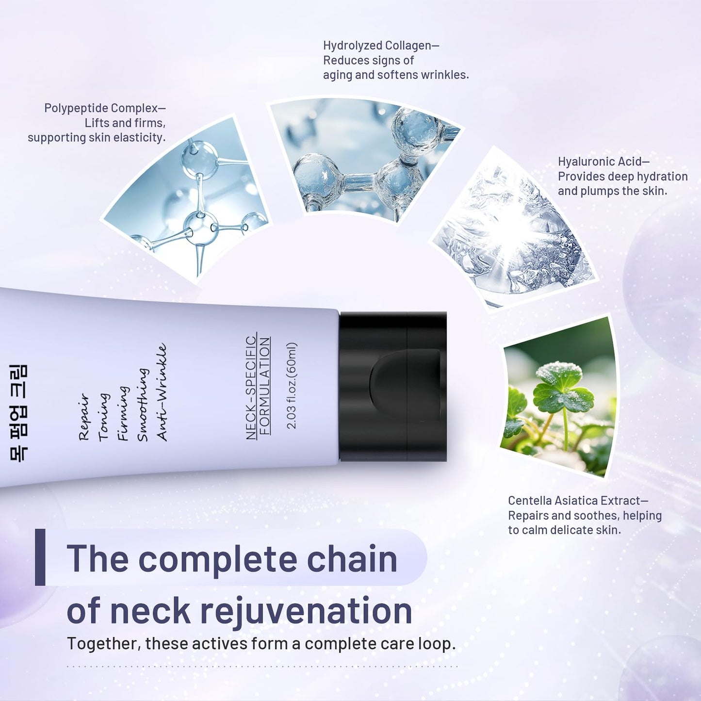 ZZILME Premium Neck Firming Cream – Lifting & Tightening Treatment for Décolleté and Chest, Anti-Aging Neck Cream Reduces Fine Lines and Sagging, Gift for Women & Men, 2.0 Fl Oz