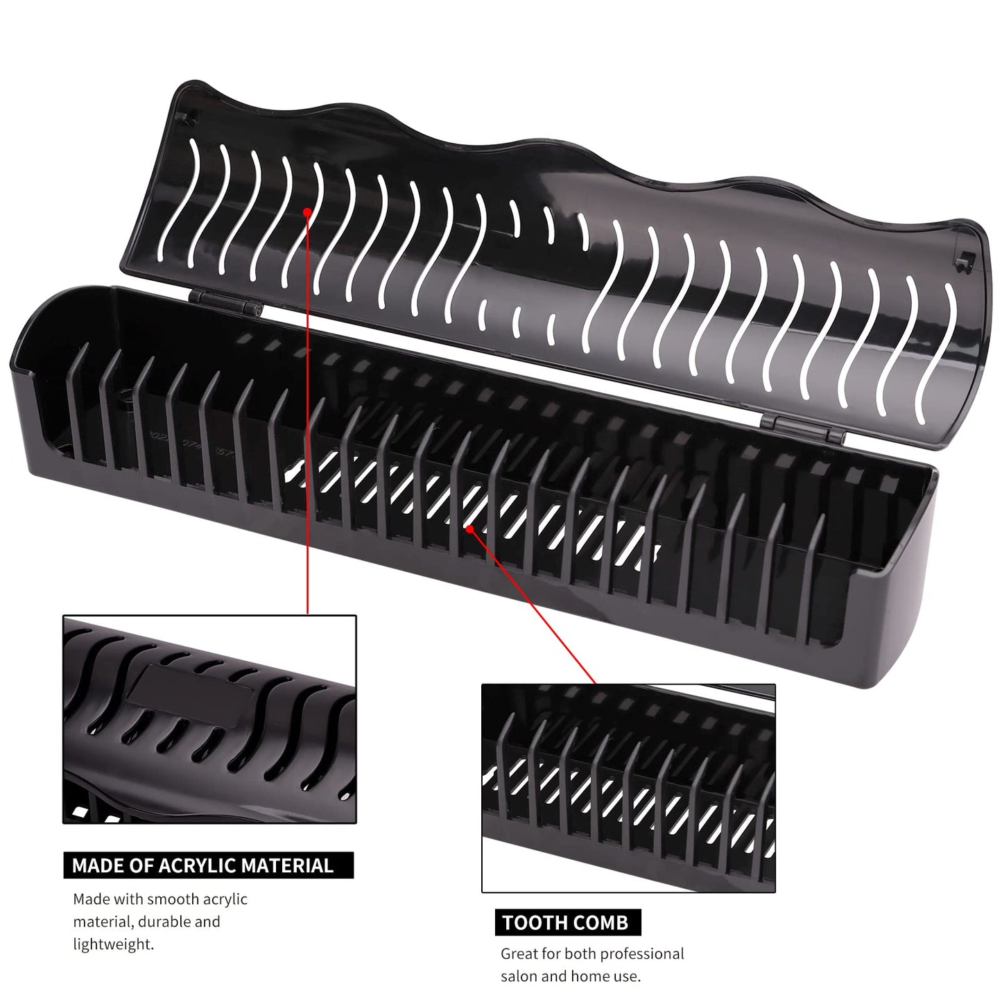 Hair Extension Holder Hair Extension Style Caddy Designed to Hold Clip-Ins, Tape-In’s, Micro Bundles and Sew-In Wefts While You Color, Wash, Style, Pack and Store (Black)