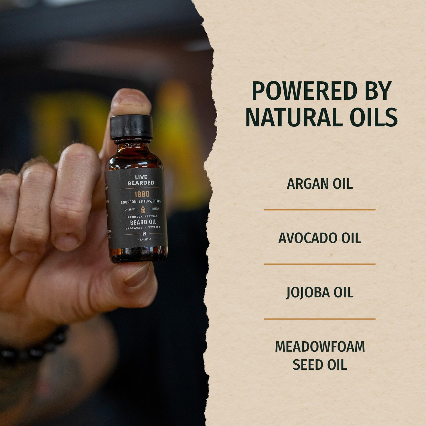 Live Bearded® Beard Oil, Tombstone, Sweet Tobacco, Cedar, 1 fl oz