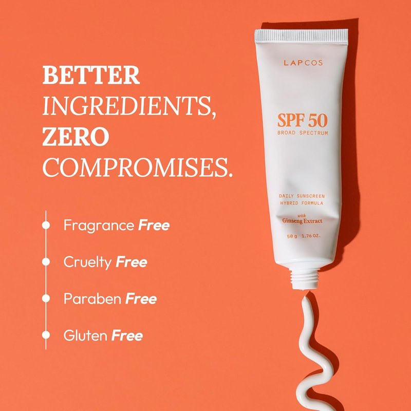 LAPCOS Daily Sunscreen SPF 50 - K Beauty Formula for All Skin Types | 1.76 oz