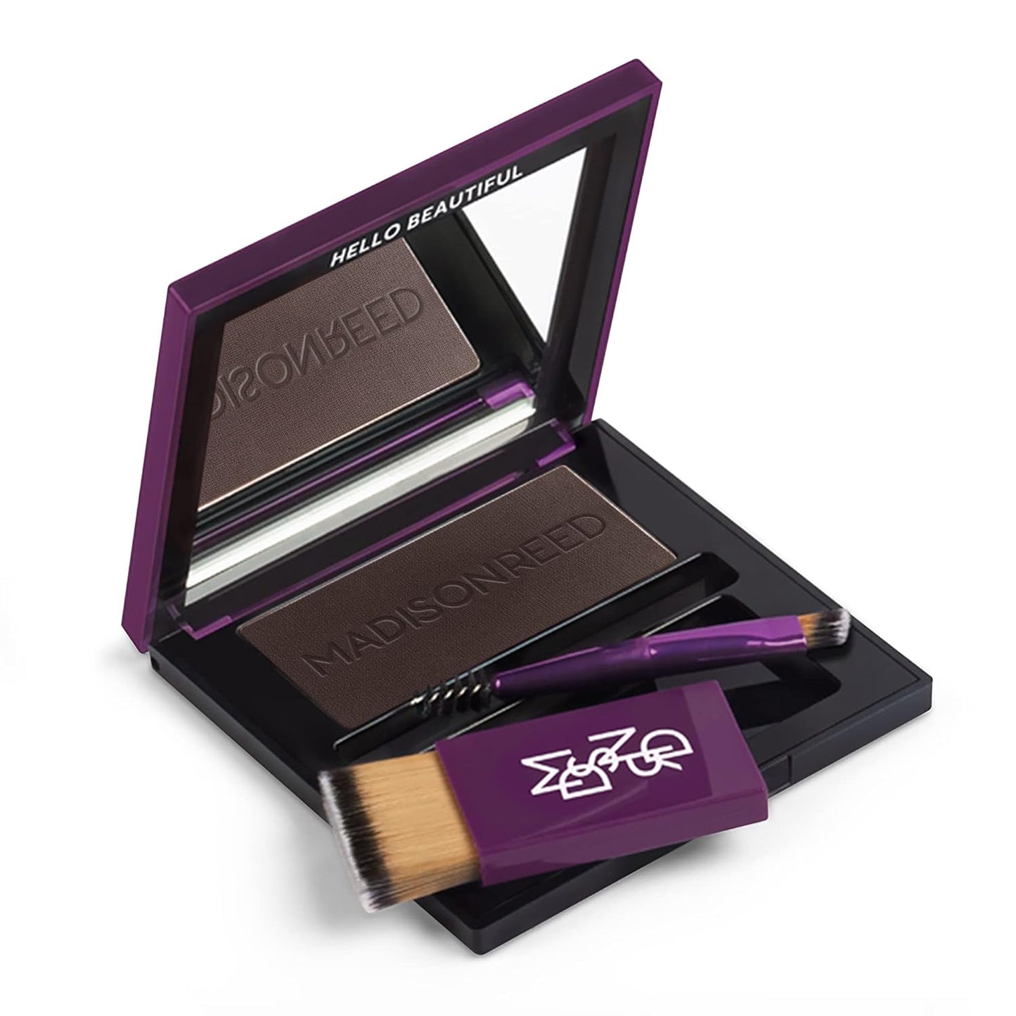 Madison Reed Root Touch Up Powder - Ombra Dark Brown | Instant Gray Coverage & Brow Filler, 0.13 oz (60 Uses)