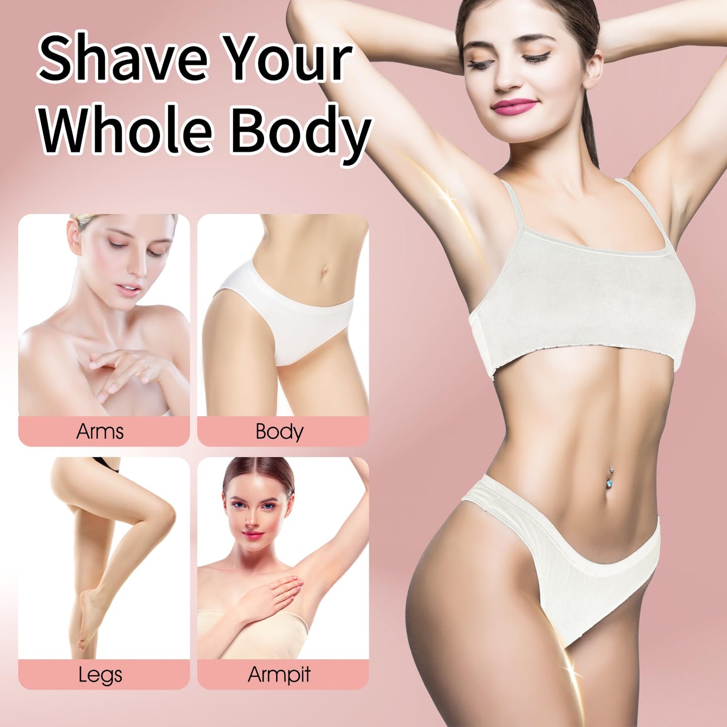 Electric Razors for Women, 5 in 1 Painless Rechargeable Dusk Shaver Womens, Women's Shavers Everything, Lady Leg/Bikini/Face Hair Removal Products, Female Wet Dry Shaving Machine