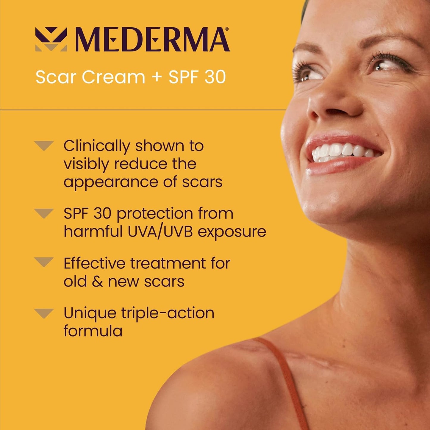 Mederma Scar Cream Plus SPF 30 - Silicone Scar Sheets for Old & New Scars | 0.7oz, 4 Count