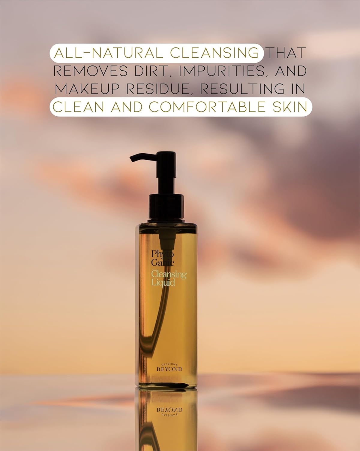 BEYOND Phytoganic Cleansing Liquid - Vegan Korean Face Wash | 6.8 fl oz, Gentle All-in-One Cleanser