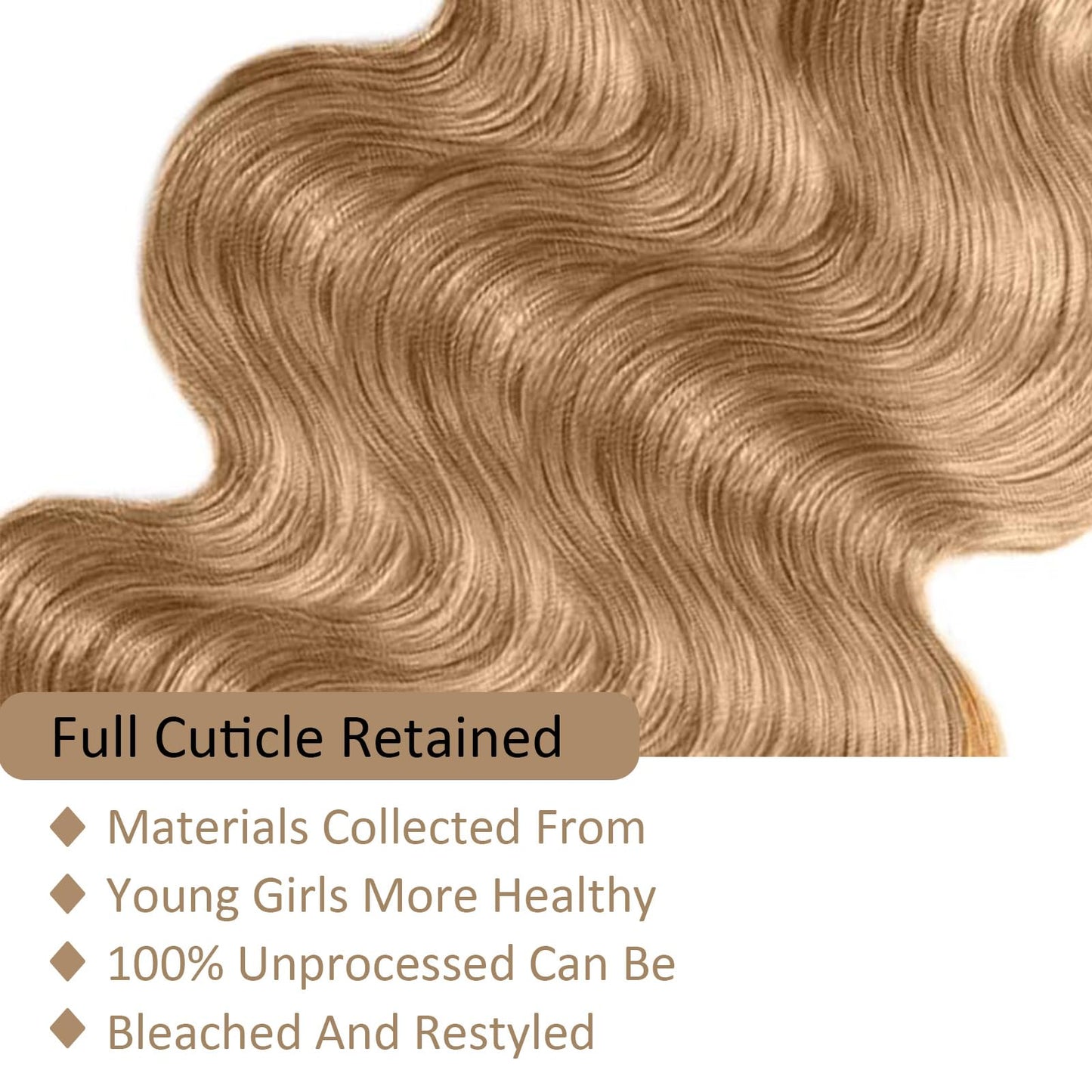 Habiliana Bundles Human Hair 08 10 12 Inch P1B/27 Human Hair Bundles 12A Unprocessed Brazilian Virgin Quick Weave Hair Extensions for Black Women
