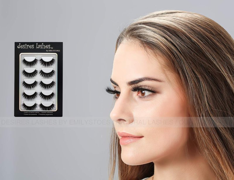3D Faux-Mink Eyelashes Multipack - Natural Look, Soft Texture | 5 Pairs
