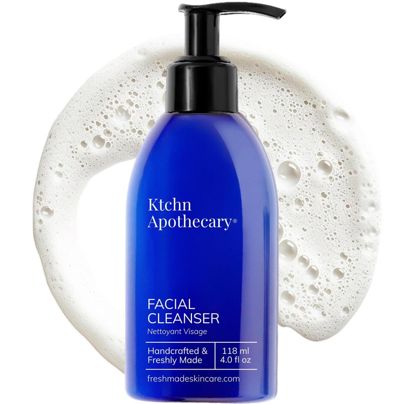 Ktchn Apothecary Natural Hydrating Foaming Facial Cleanser | NonDrying Cream-to-Foam Face Wash | High-Performing yet Gentle | Softer, Smoother Glowing Skin | Fragrance-Free for Sensitive Skin