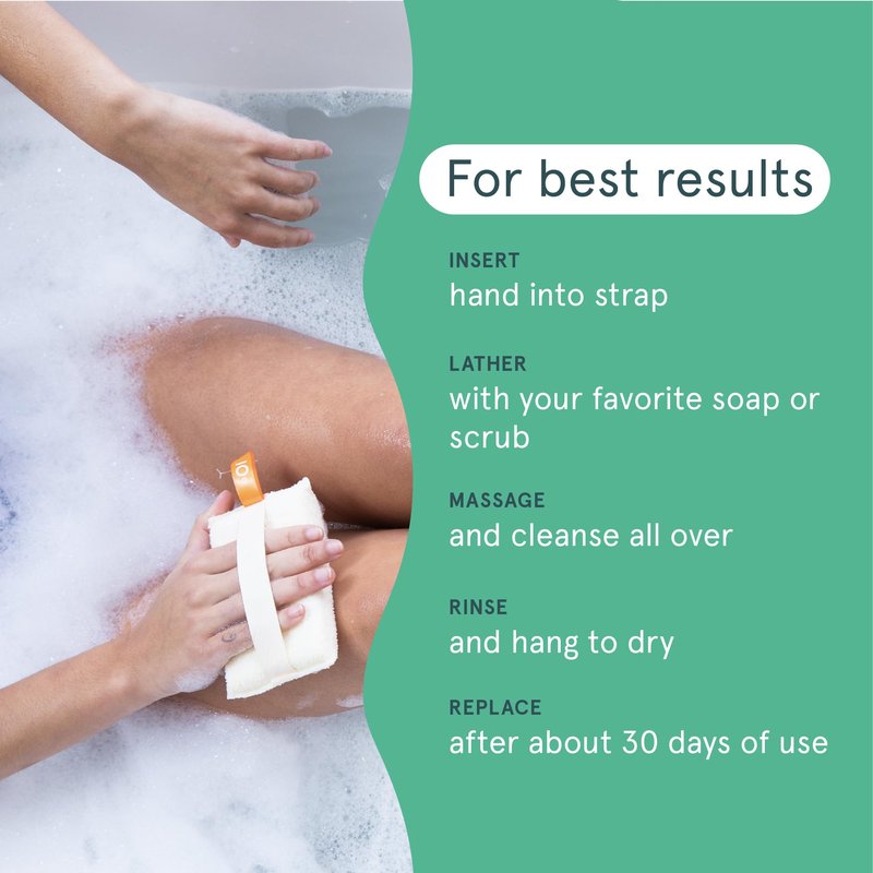 Cleanlogic Bath and Body Small Exfoliating Body Scrubber (3.3 x 5.5 in)– Deep Cleansing Shower Exfoliator for Smooth and Softer Skin, Fast-Drying Dead Skin Remover for Full Body – 3 Count Value Pack
