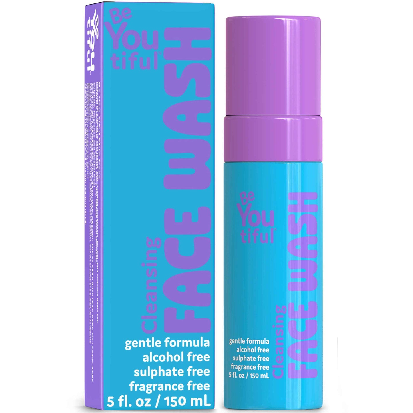 BeYOUtiful Cleansing Face Wash, Preppy Skin Care for Teens, Tweens, and Kids, Gentle and Safe Acne Face Wash, Kids Facial Cleanser for Girls and Boys, Ages 8-17, Stocking Stuffer Gifts, 5 fl oz.