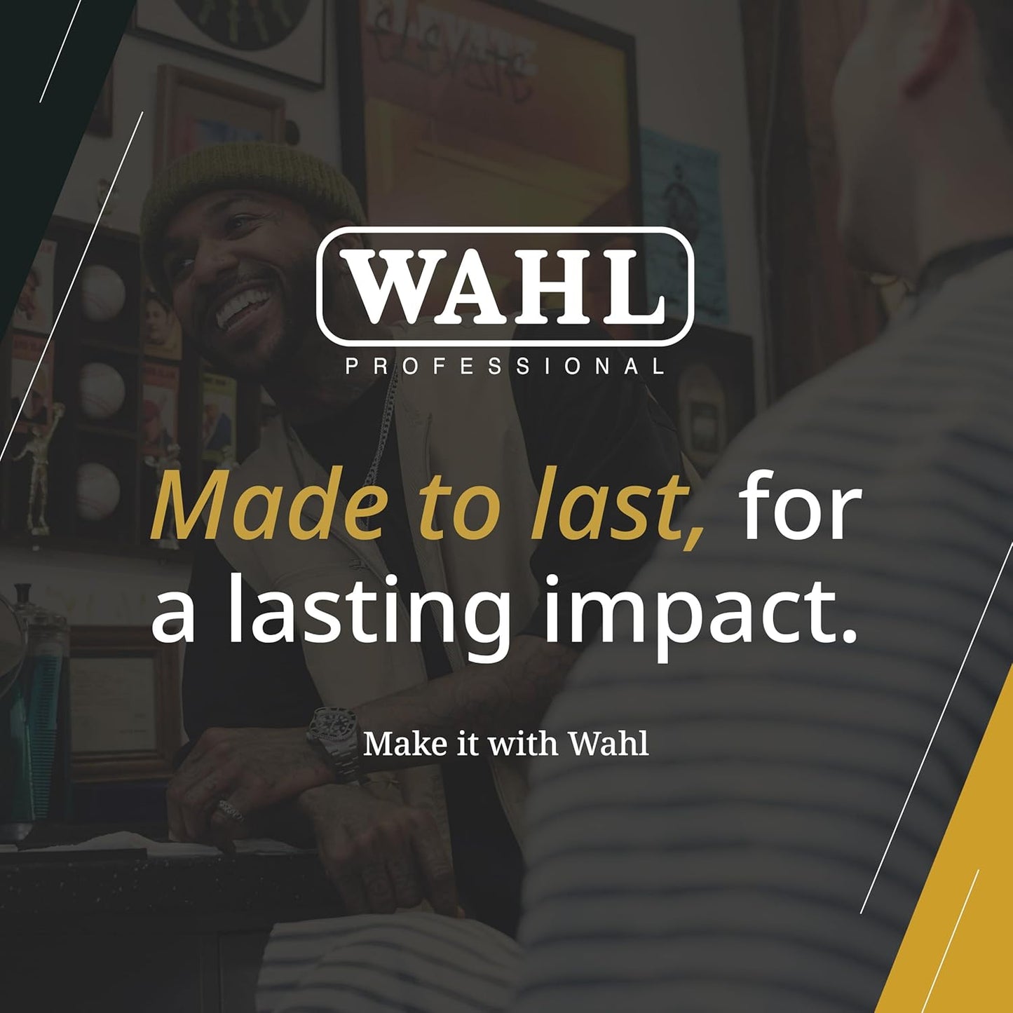 Wahl Professional Trimmer - Cordless Compact 6000 RPM Rotary Motor | Wide Detachable T-Blade, 2-Hour Runtime