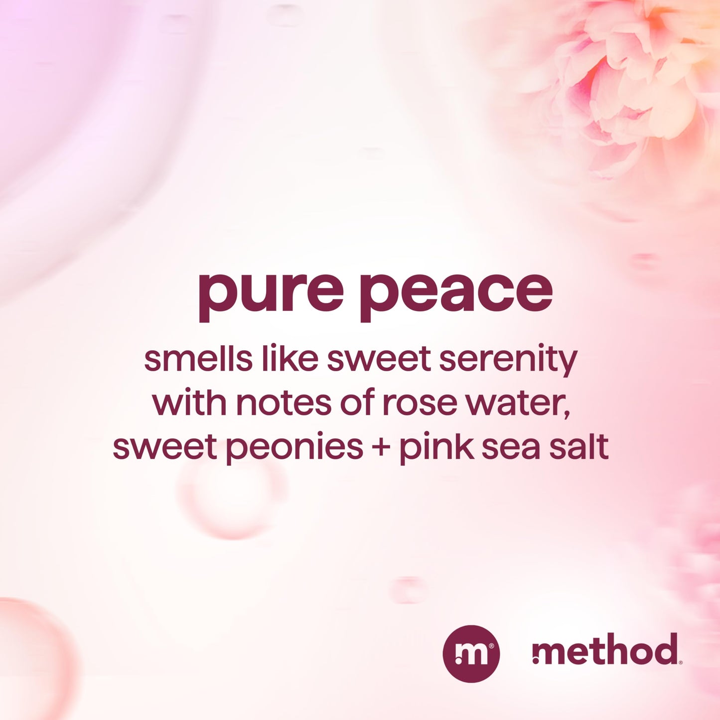 Method Pure Peace Volumizing Shampoo - For Thicker, Fuller and Visibly Hydrated Hair - Sulfate Free and Safe for Color-Treated Hair - 14 oz