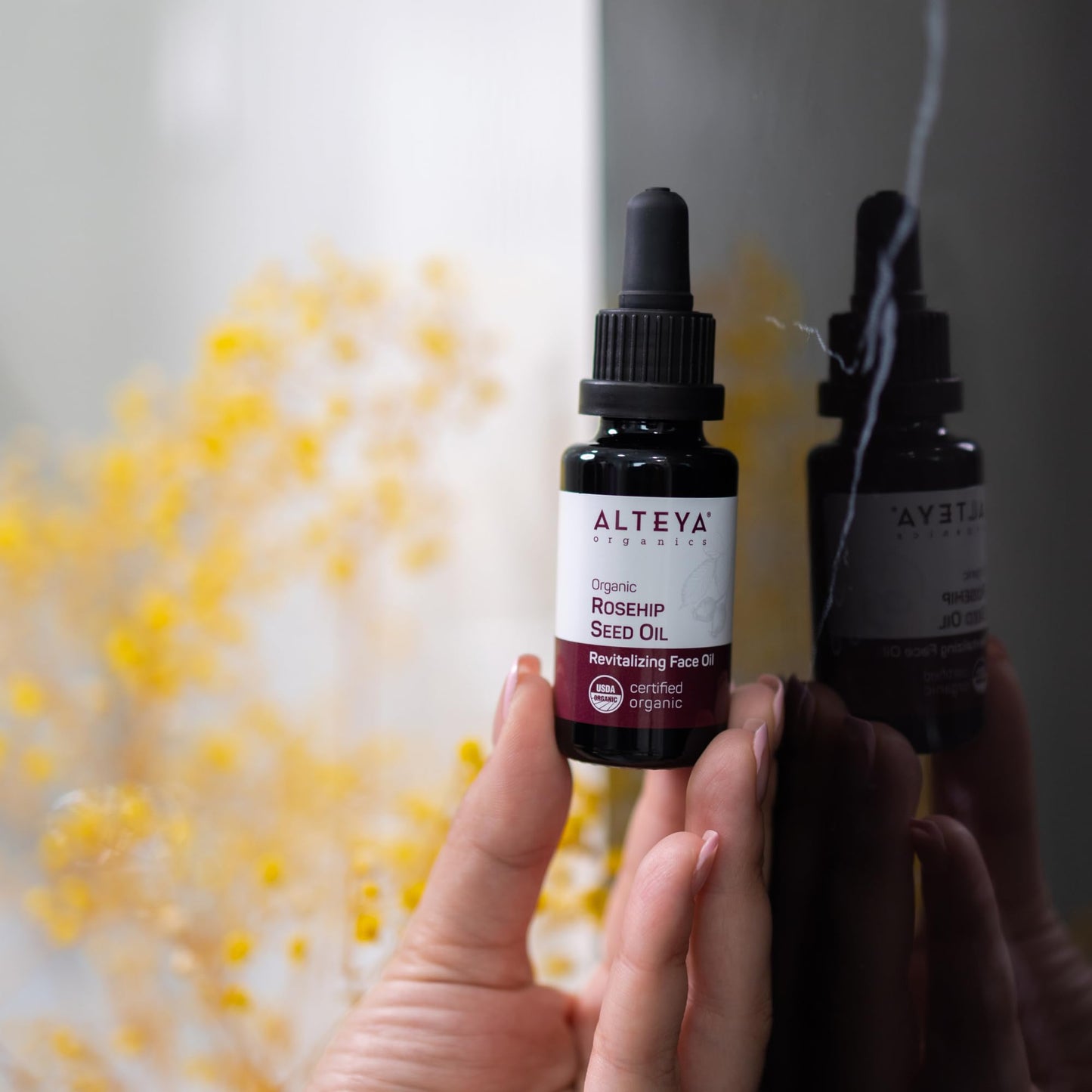 Alteya Rosehip Seed Oil USDA Certified Organic Face Oil, 2x1.7 Fl Oz Glass