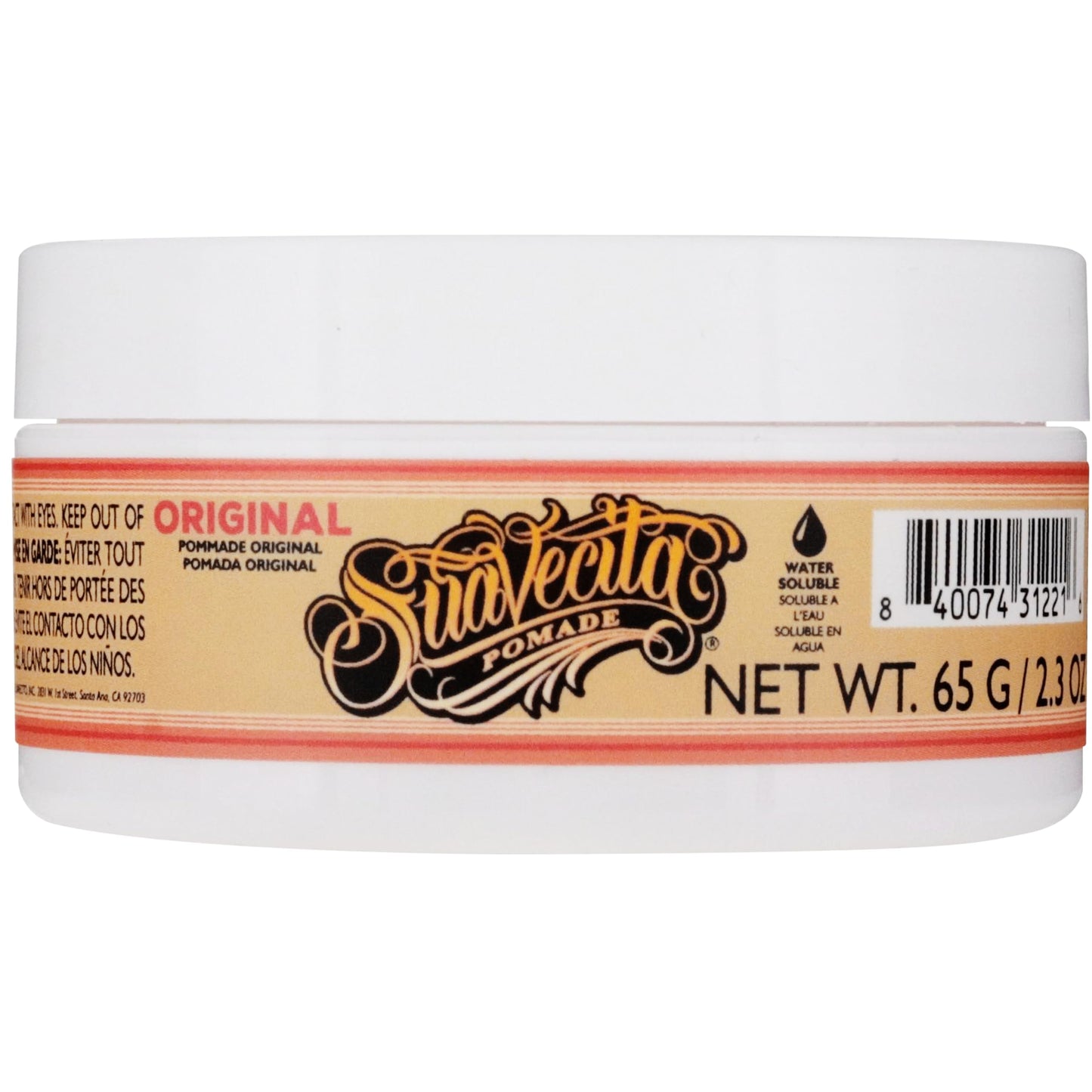 Suavecita Pomade for Women 2.3 oz Can - Medium Hold, High Shine, Water Based, Wax Like Flake Free - All Day Hair Free Gel Hairstyles Easy to Wash Off