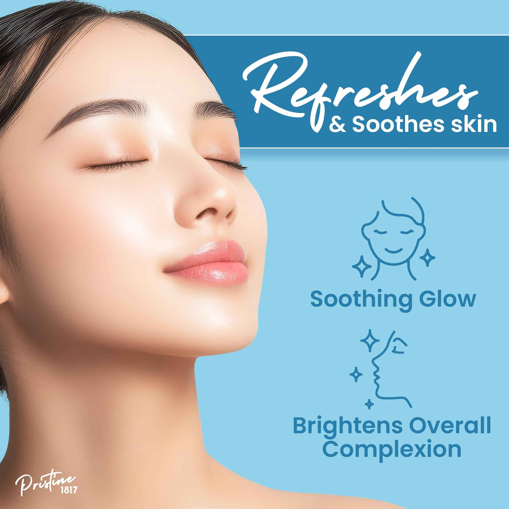 Pristine 1817 Hypochlorous Acid Spray 0.016% - 500 ml (16.9 fl oz) - Gentle, Versatile Mist for Face & Body